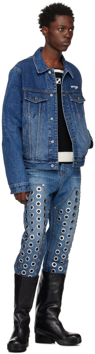 Takki We11done We11done Faded Denim Jacket Sininen | WD-DJ3-22-318-U-BL, 3