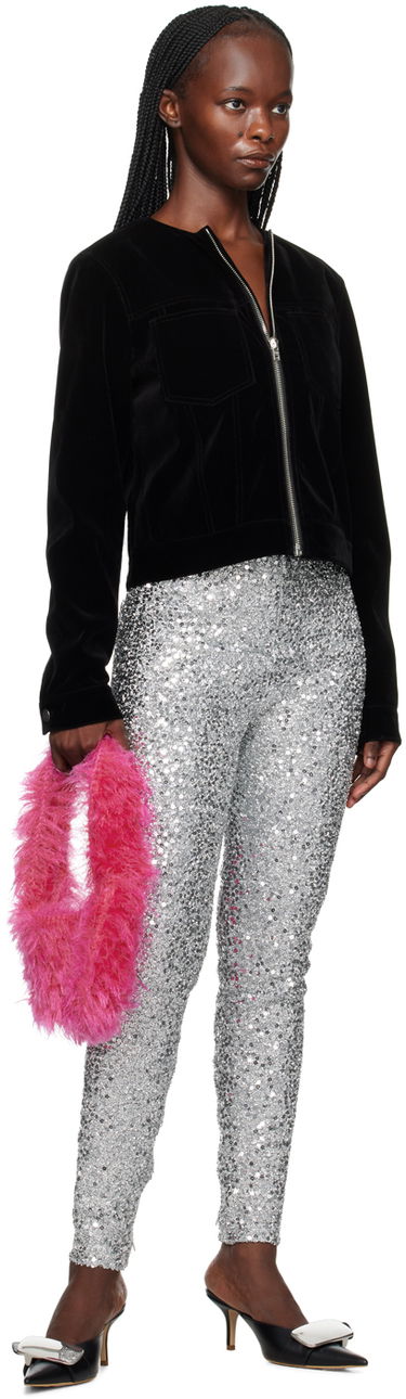 Leggingsit We11done We11done Sequined Leggings Metallinen | WD-LE3-23-246-W-SV, 3