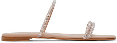 Tennarit ja kengät Gianvito Rossi Cannes 05 Crystal Embellished Flat Sandals Beige | G16120.05CUO.XCN, 0