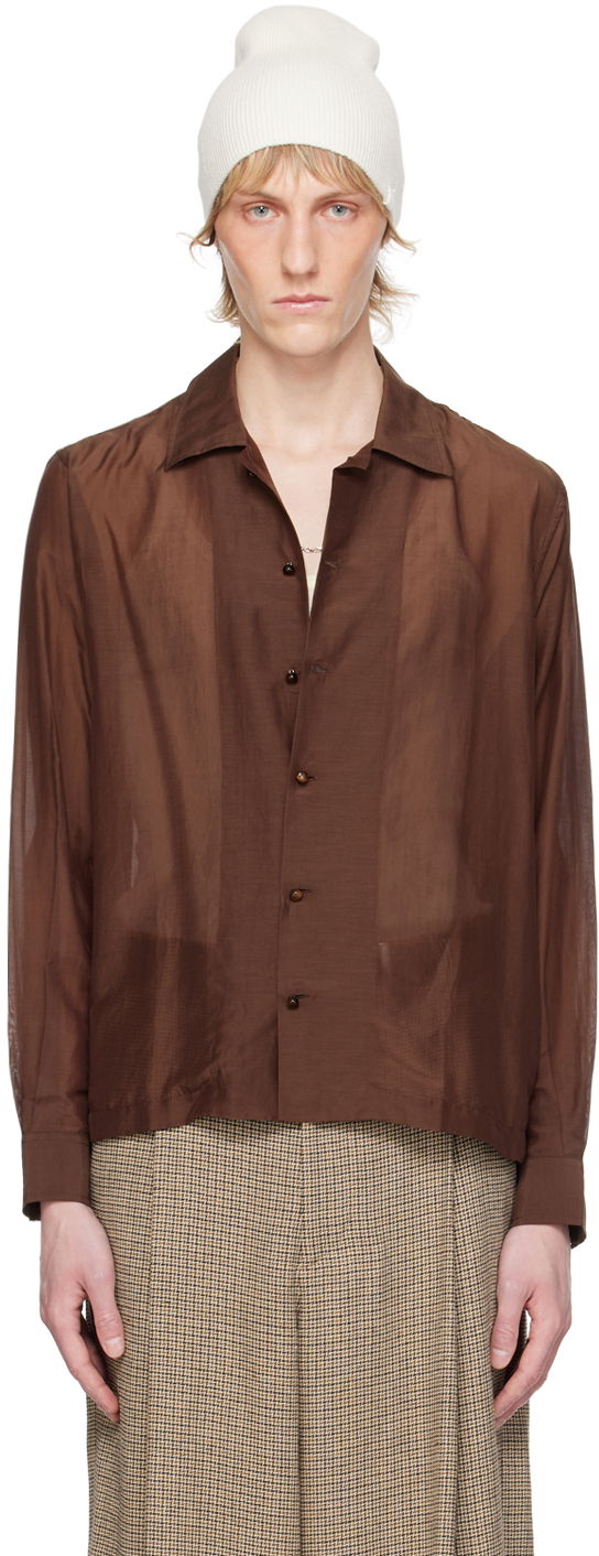 Pipo Bode Sheer Button-Up Shirt Valkoinen | MRS24SH047