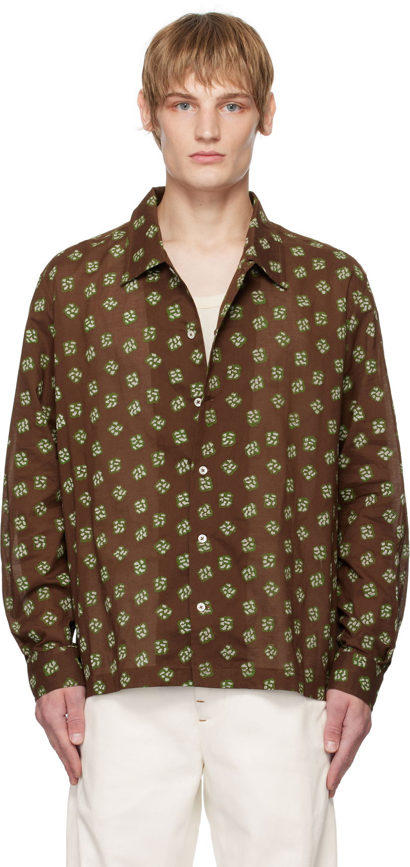 Paita Bode Hop Tree LS Shirt Ruskea | MRF24SH030