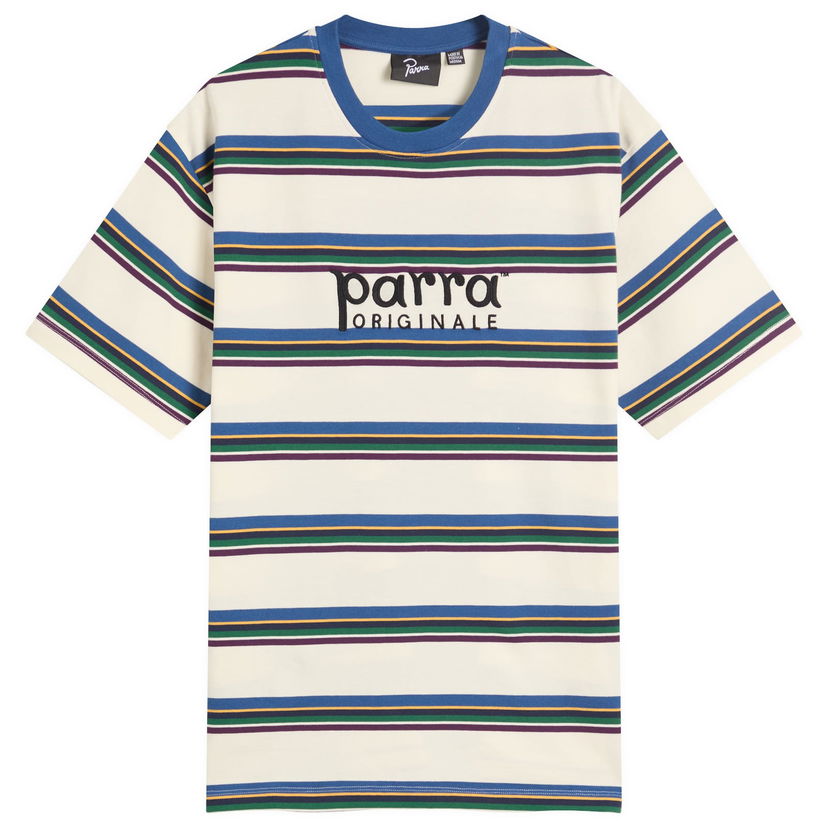 T-paita By Parra Parra Originale Striped T-Shirt, Size Large Monivärinen | 53520-WHT