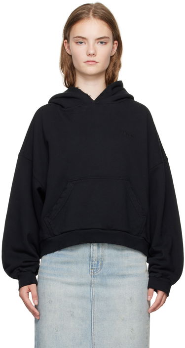 Huppari We11done Layered Hoodie Musta | WD-TH2-24-835-U-BK, 0