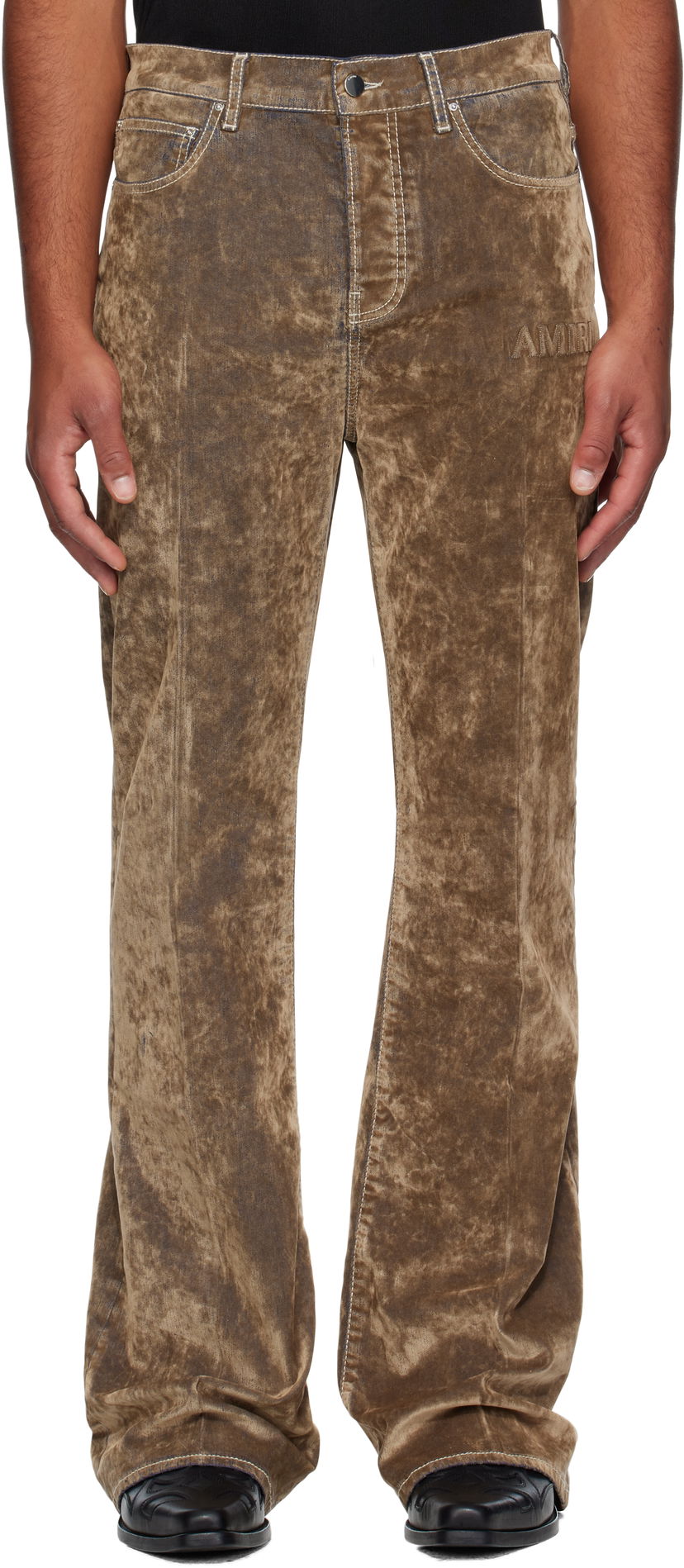 Jeans AMIRI AMIRI Velvet Flare Jeans Ruskea | AMDNFR1027