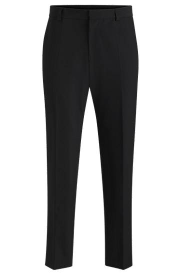 Housut BOSS Modern-Fit Performance-Stretch Twill Trousers Musta | 50531277