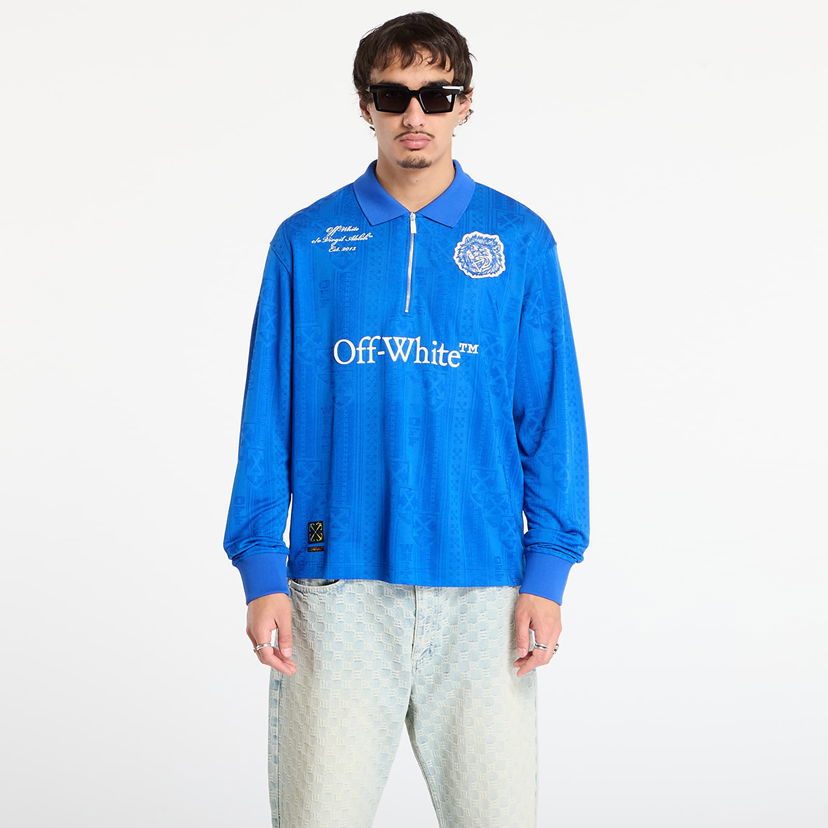 Poolopaita Off-White Lion Nation Soccer L/S Polo Sininen | OMAD00QF25JER0034601