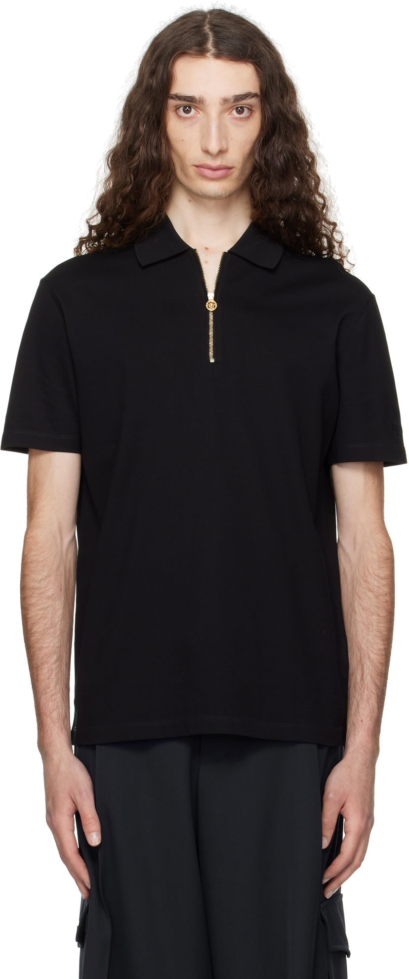 Poolopaita Versace Versace Medusa Zip Polo Musta | 1018848_1A13492