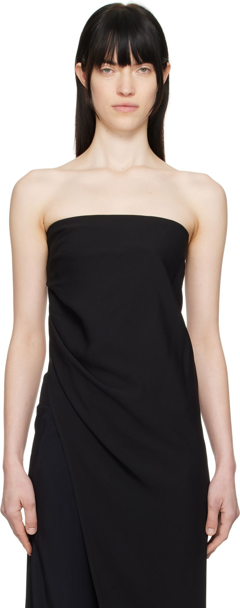 Mekko Rick Owens Rick Owens Hollywood Lido Draped Strapless Top Musta | RP01E7135 Y