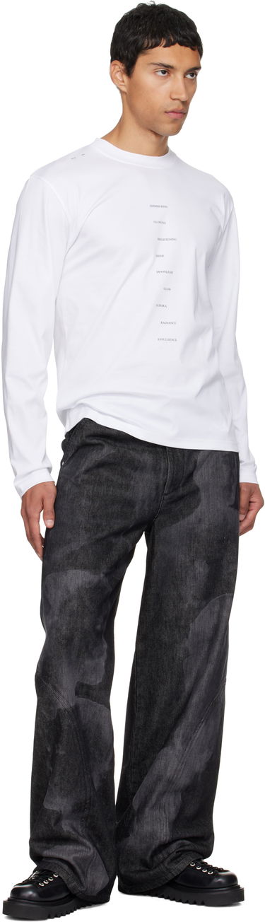 T-paita HELIOT EMIL HELIOT EMIL Effulgence Long Sleeve T-Shirt Valkoinen | AW25_M_09_149_WHT02, 3