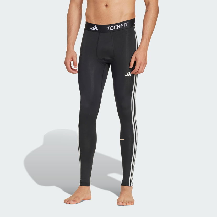 Leggingsit adidas Performance Techfit Compression Training 3-Stripes Long Musta | IN5587