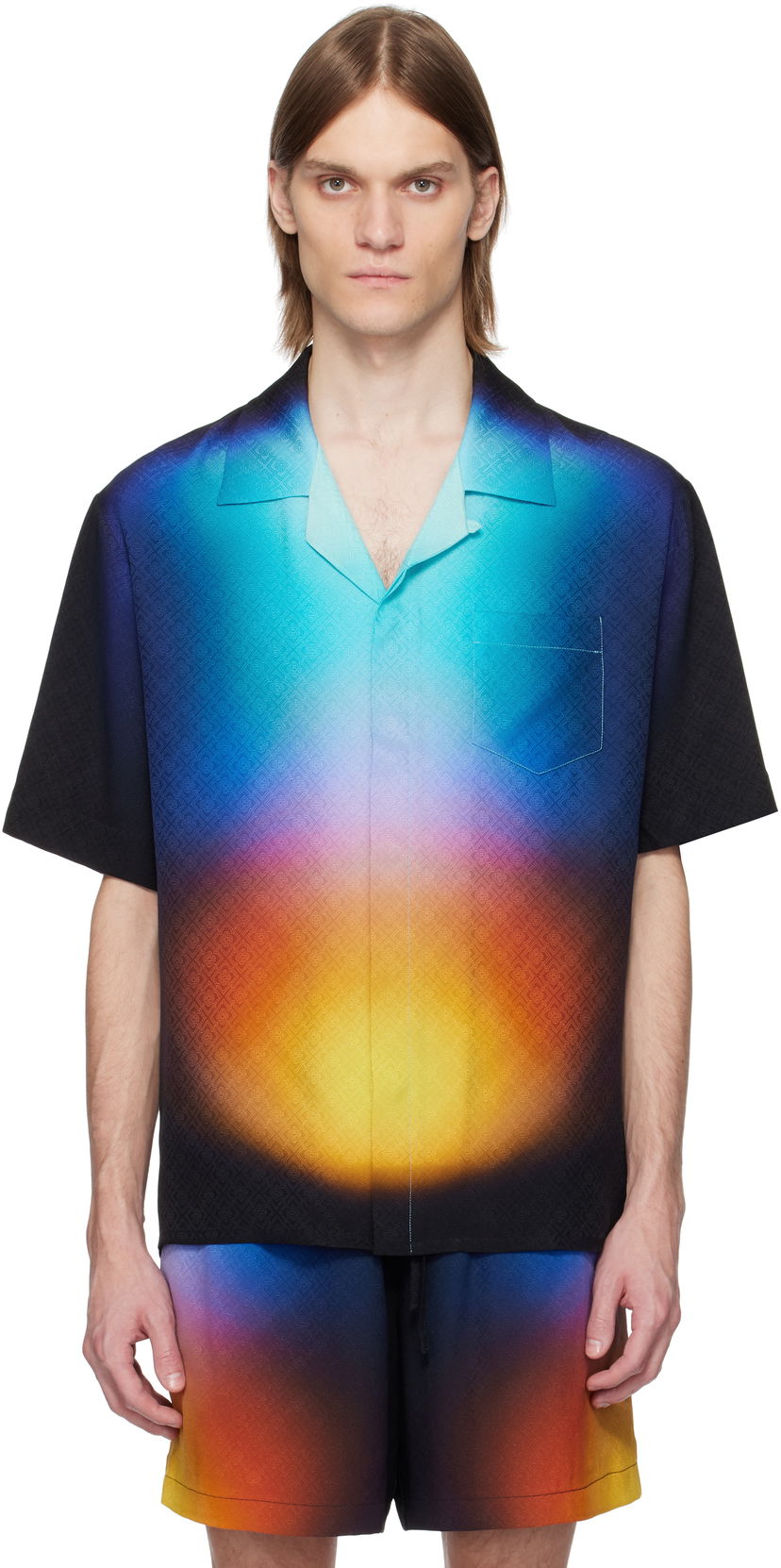 Paita Casablanca Casablanca Gradient Silk Resort Shirt Monivärinen | U-MS25-SH-003-02