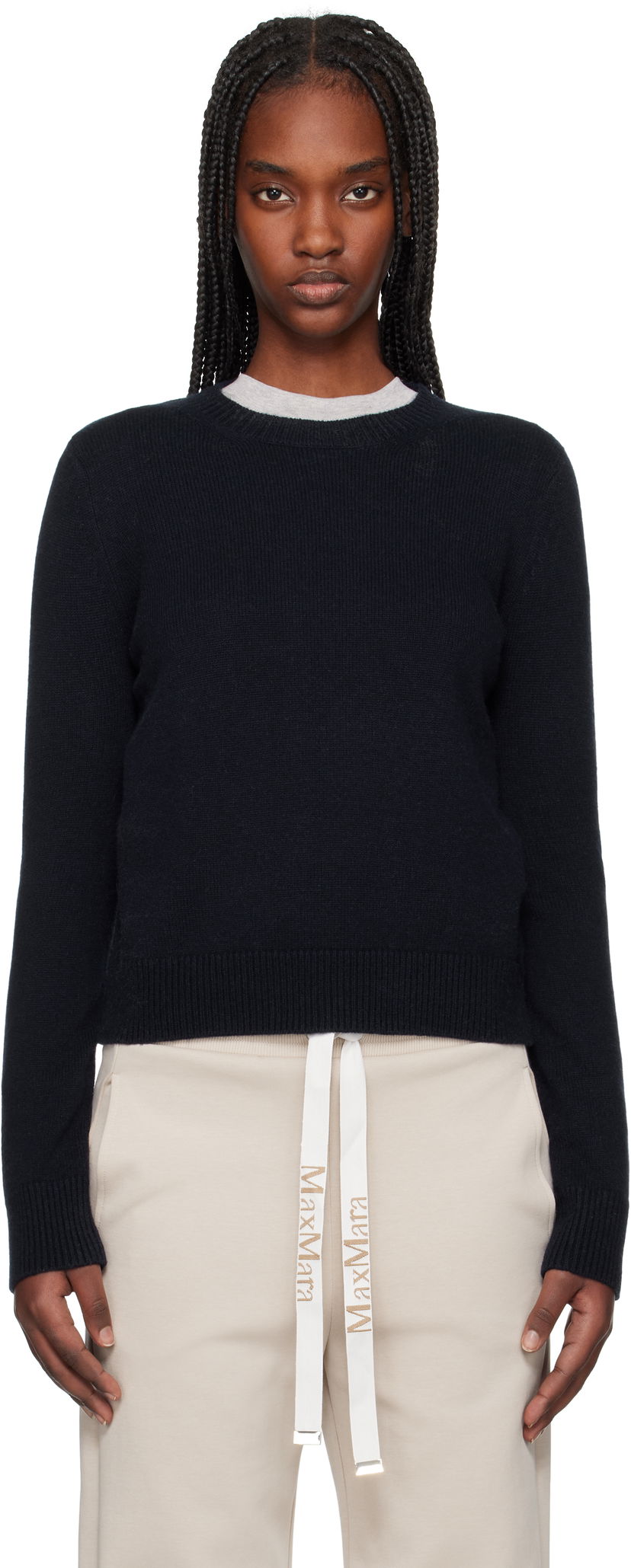 Villapaita Max Mara Max Mara Fedora Knit Sweater Tummansininen | 2519361031600