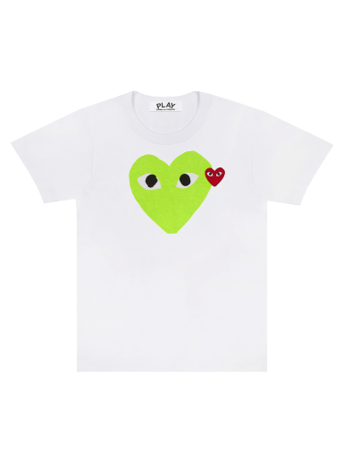 T-paita Comme des Garçons PLAY Red Emblem Heart T-Shirt Valkoinen | AZ T106 051 3