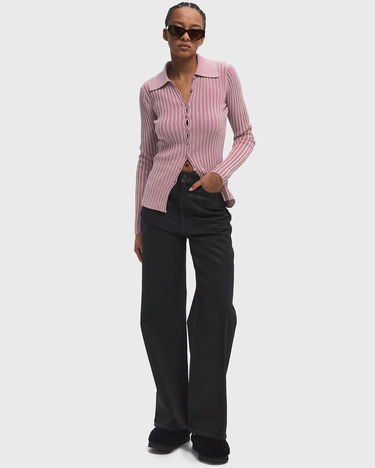 Villapaita Samsoe Samsoe Samsøe & Samsøe Satalya Button-Up Polo Sweater Vaaleanpunainen | F24400091-WASHED-WOODROSE, 1