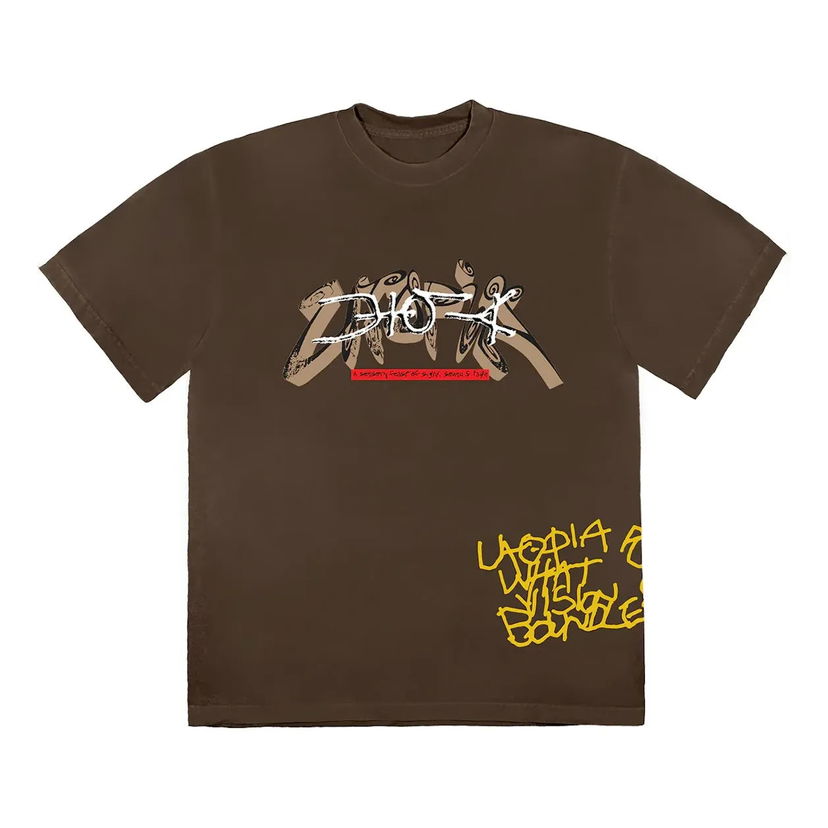 T-paita Cactus Jack by Travis Scott Travis Scott UTOPIA T-Shirt Ruskea | TSUT-SS01