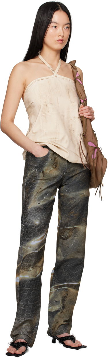 Tankkitoppi Serapis Serapis Tar-Painted Halter Top Beige | SS25_HT_3, 3