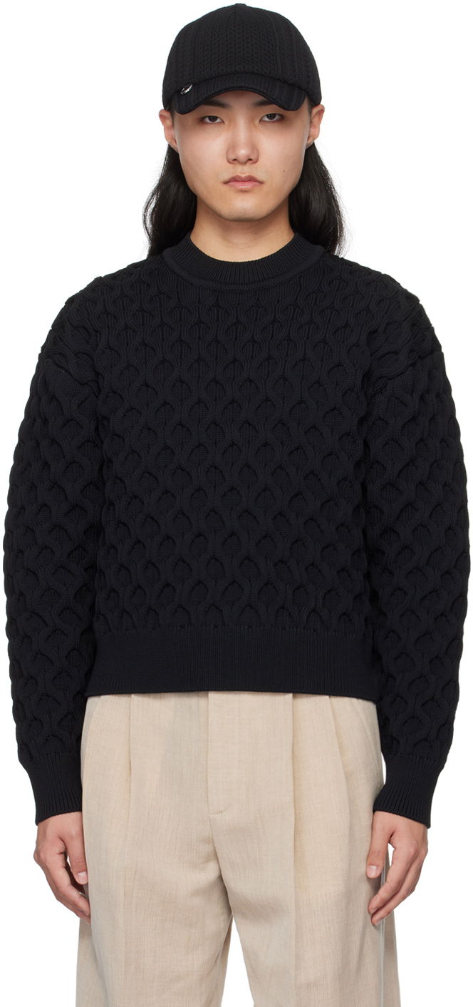 Villapaita Jacquemus 'Le pull Torsade' Sweater Musta | 24E245KN301-2375
