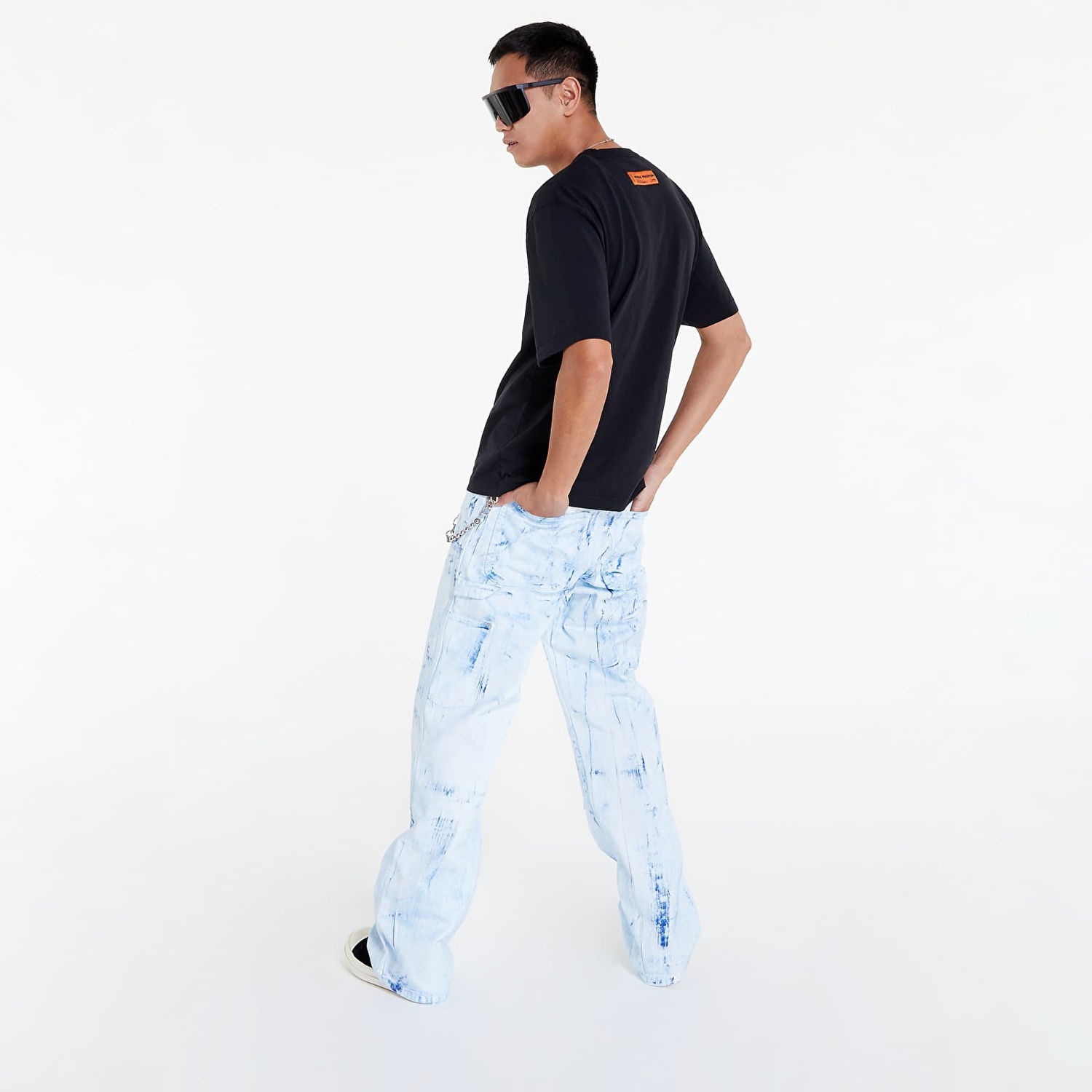 Jeans HERON PRESTON Overdyed Spray Canvas Carpenter Jeans Sininen | HMCA027F22FAB0034500, 1