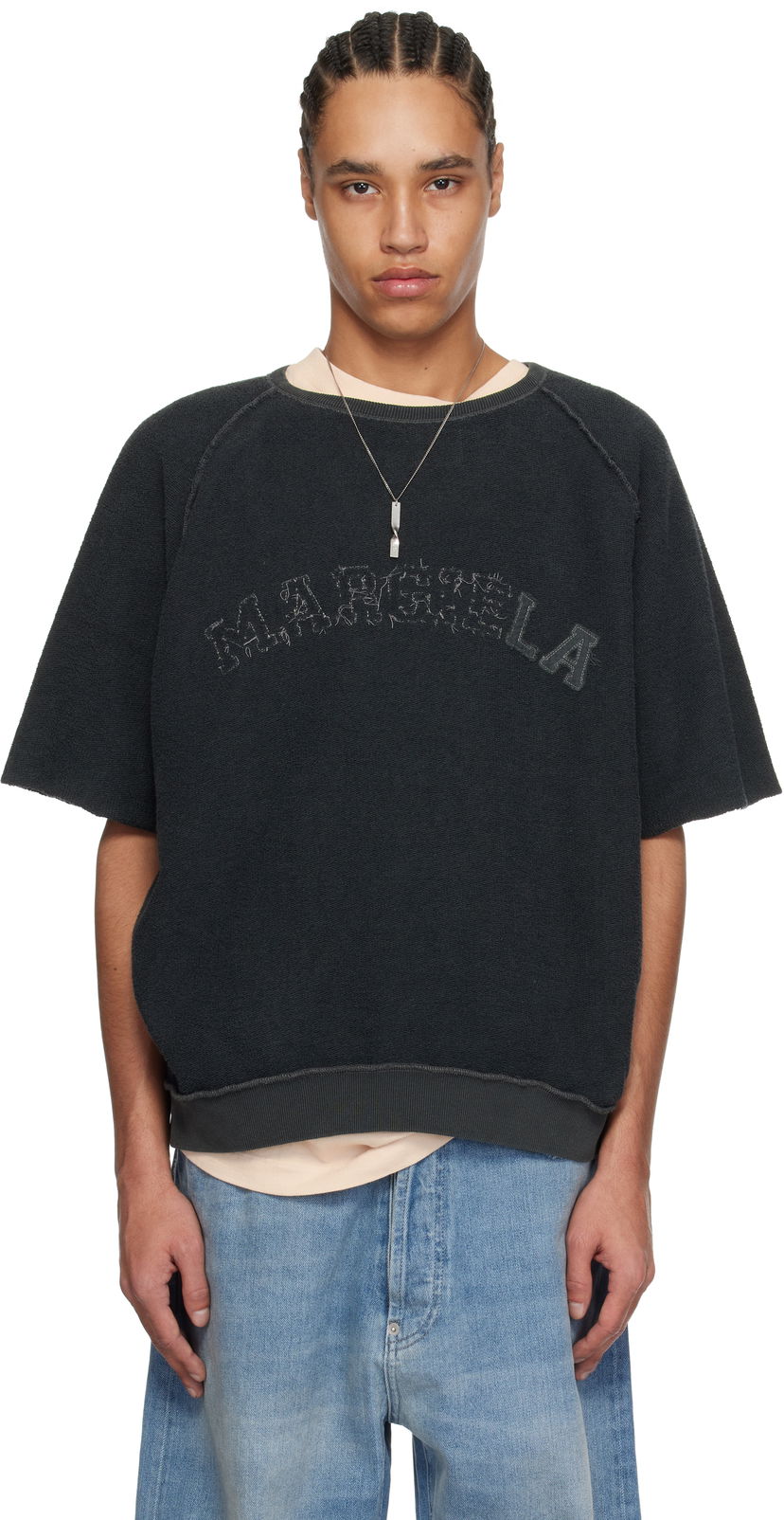 Villapaita Maison Margiela Maison Margiela Logo Short-Sleeve T-Shirt Musta | S50GU0229 M25021