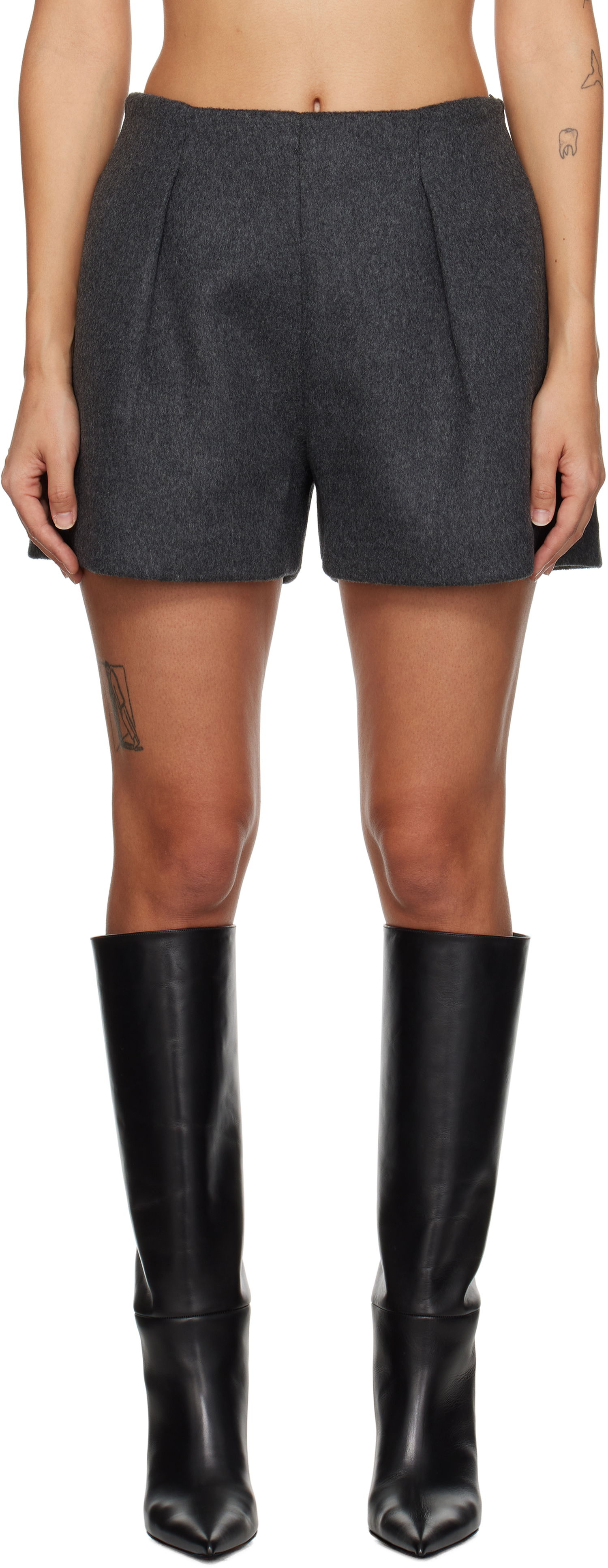 Shortsit Róhe Wool Mini Shorts Harmaa | 613-32-083, 0