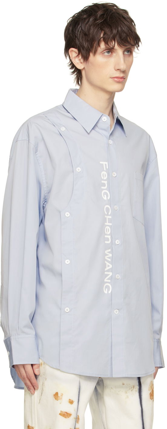 Paita Feng Chen Wang Feng Chen Wang Printed Shirt Sininen | FMS17SR03B, 1