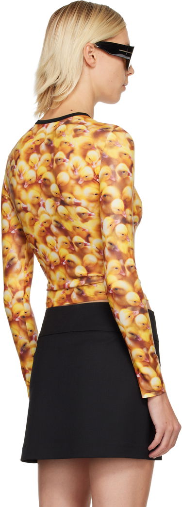 T-paita Diesel All-Over Duckling Print Crewneck Long Sleeve Top Monivärinen | A19608 0JLCC, 2