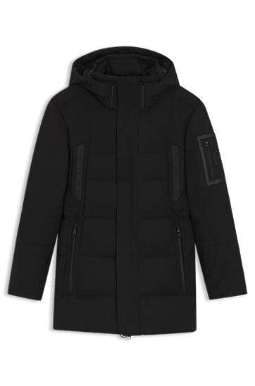 Parka BOSS Water-repellent Parka Jacket with Down Filling Musta | 50547262, 0