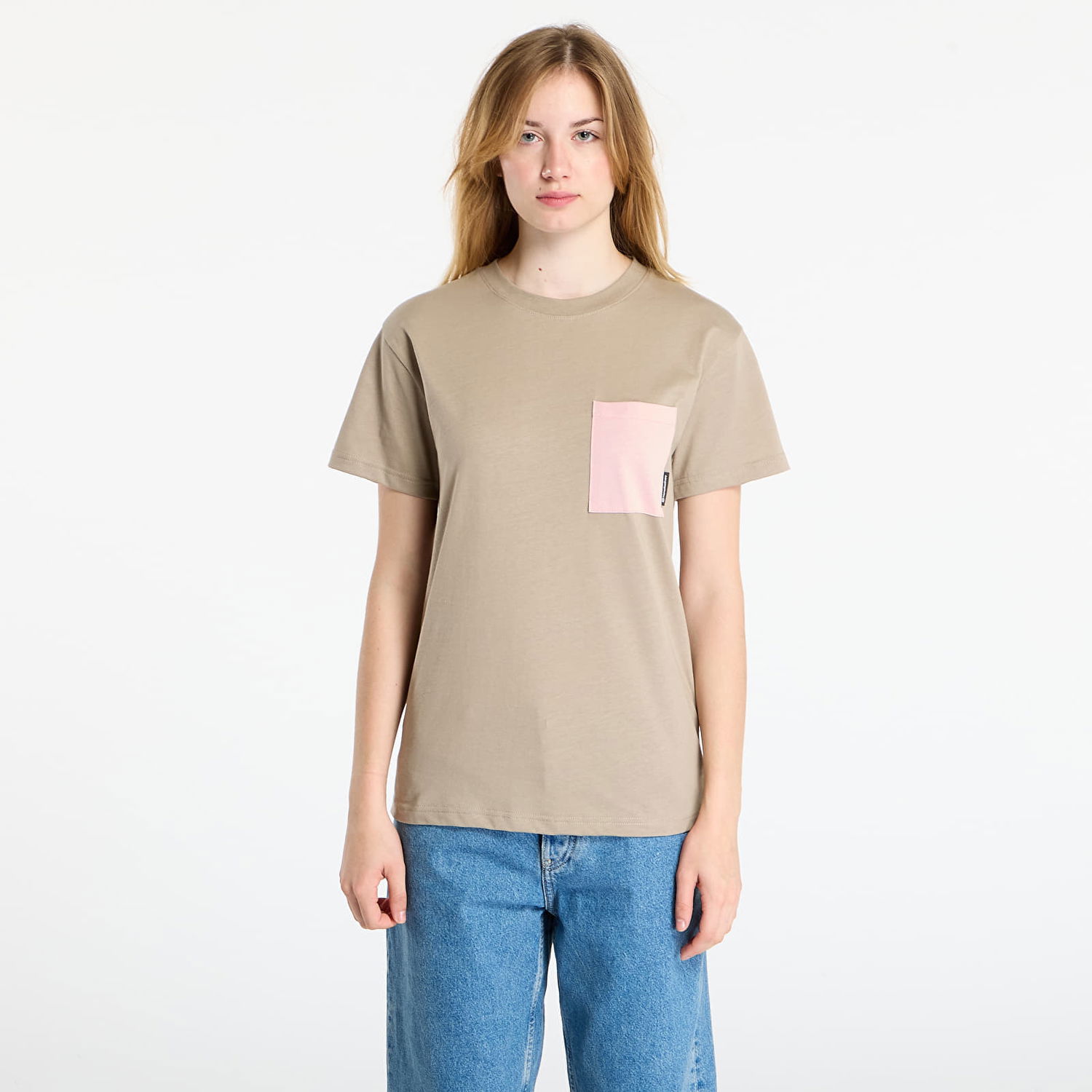 T-paita Horsefeathers Pyper Top T-shirt with contrasting pocket Beige | SW957A, 0
