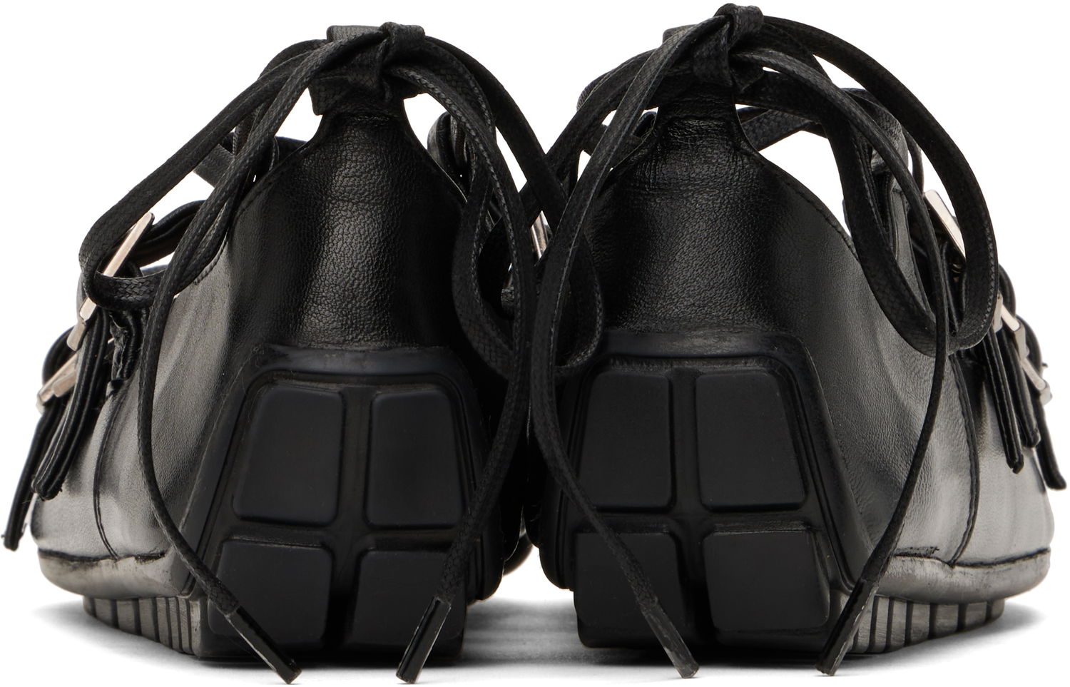 Vaatteet Simone Rocha Simone Rocha Ghillie Grip Ballerina Flats Musta | BPT2 0777, 1