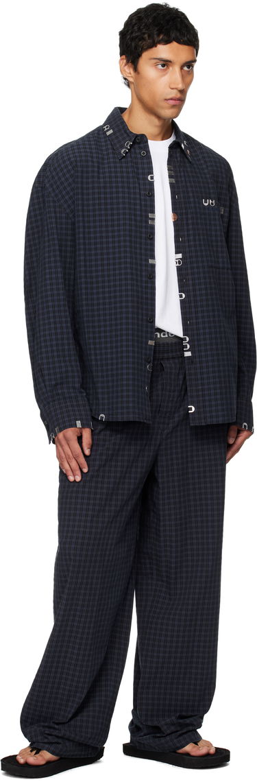 Paita Alexander Wang Alexander Wang Boxy Check Shirt Tummansininen | 6WC3251093, 3