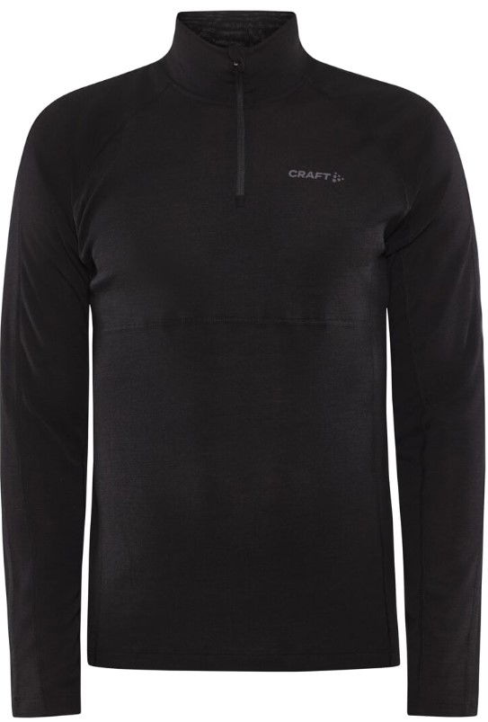 T-paita Craft Craft ADV Wool Merino Half Zip Long Sleeve Musta | 1914109-999000