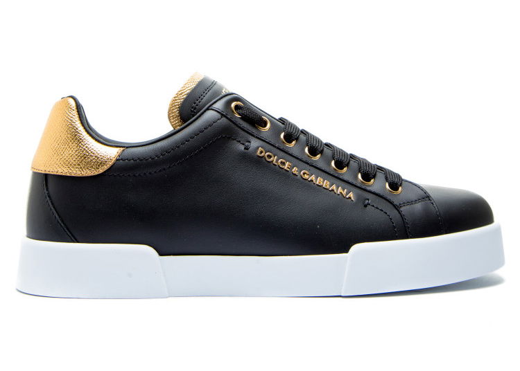 Tennarit ja kengät Dolce & Gabbana Portofino Light Black Gold Musta | CS1787-AN298-8E831
