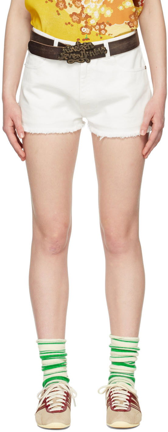 Vyöt ERL Denim Shorts Valkoinen | ERL04P014