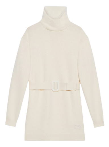 Villapaita Gucci Cashmere Wool With GG Patch Turtleneck Beige | 727042 XKCY1 9791