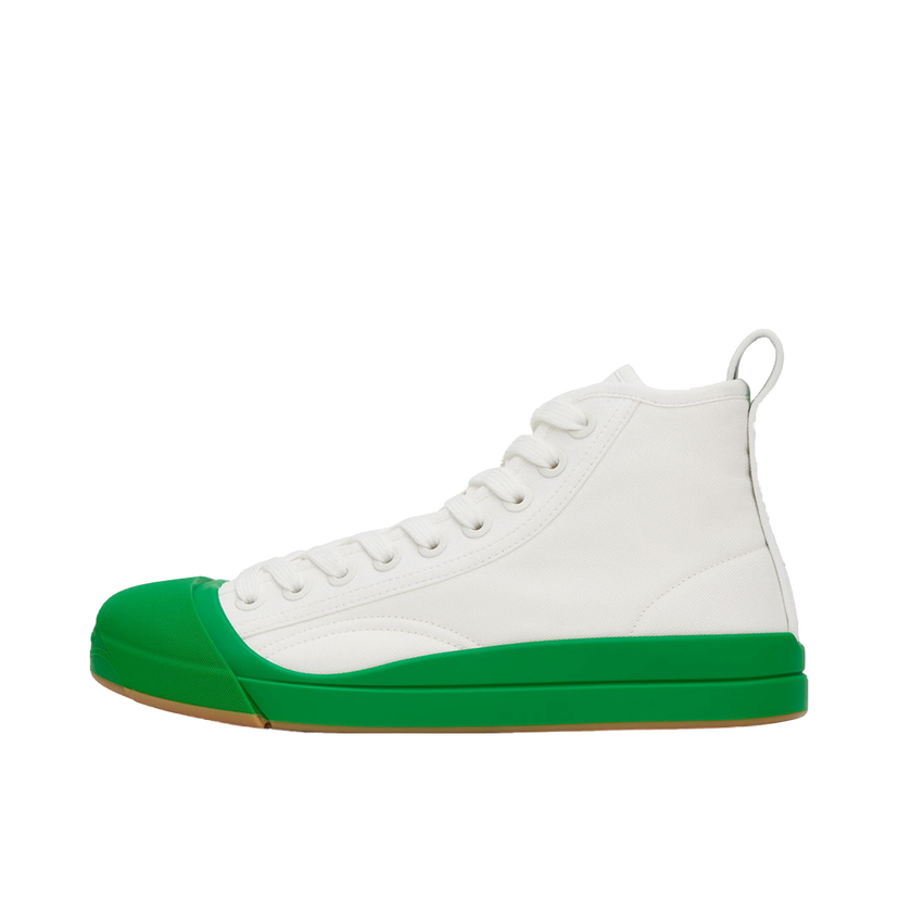 Tennarit ja kengät Bottega Veneta White & Green Vulcan Sneakers Valkoinen | 755654 V2R10