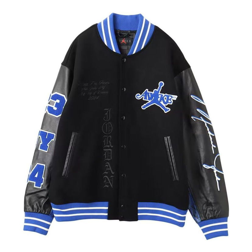 Bomber-takki Jordan Awake NY Varsity Jacket Musta | FQ5440-010