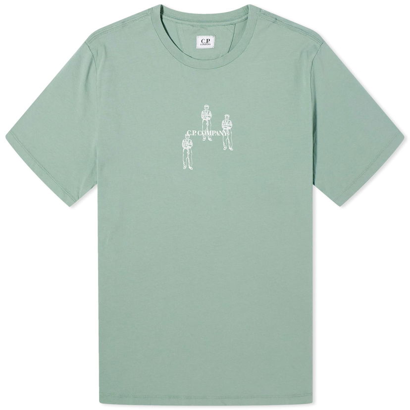 T-paita C.P. Company 30/1 Jersey Relaxed Graphic T-Shirt Turkoosi | CMTS143A-006586W-626