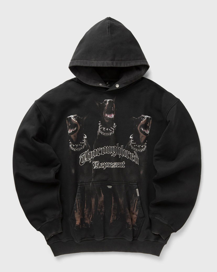 Huppari Represent Clo Represent THOROUGHBRED HOODIE Musta | MLM498-03