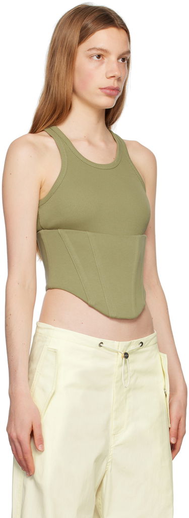 Tankkitoppi Dion Lee Dion Lee Float Ribbed Tank Top Vihreä | C3146P23, 1