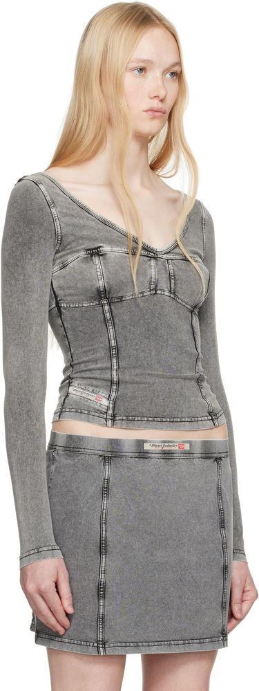 Hame Diesel Diesel T-Elin Long Sleeve Top Harmaa | A16595 0NJBJ, 1
