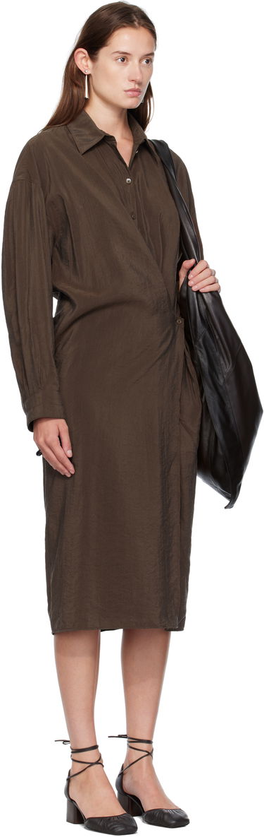 Mekko LEMAIRE Straight Collar Twisted Dress Musta | DR1092 LF1308, 4