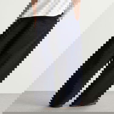 Housut Studio Nicholson Studio Nicholson Pleated Wide-Leg Trousers, Size Large Tummansininen | SORTESNM-1248-DKN, 3