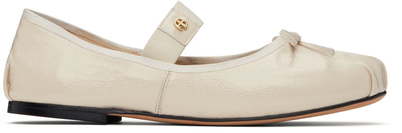 Vaatteet Anine Bing ANINE BING Jolie Ballerina Flats Valkoinen | A-14-11216-IVY17