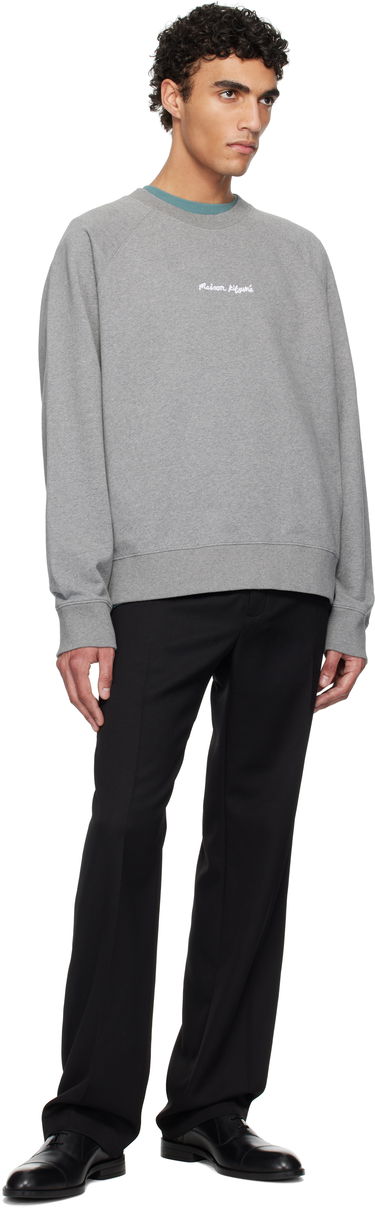 Villapaita MAISON KITSUNÉ Maison Kitsuné Oversize Raglan Sweatshirt with Embroidery Harmaa | OM00309KM0001, 3