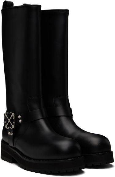 Vaatteet Off-White Off-White Off Track Leather Boots Musta | OWIE045C99LEA0011072, 3
