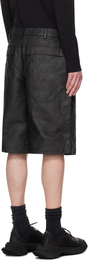 Shortsit HELIOT EMIL Armada Textured Wide-Leg Shorts Musta | SS25_M_10_195_BLK01, 2
