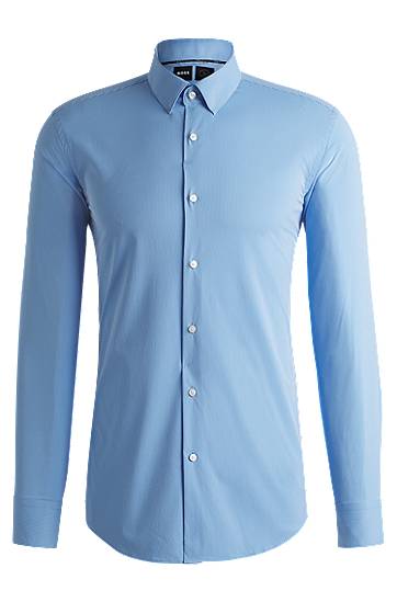Paita BOSS Slim-Fit Performance-Stretch Shirt Sininen | 50539397