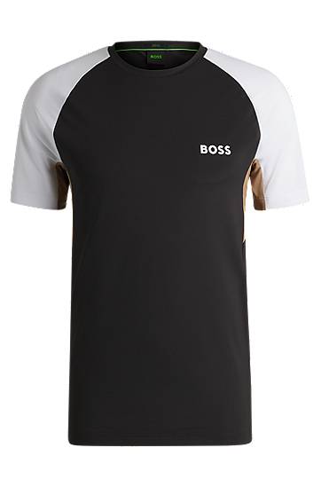 T-paita BOSS BOSS Active Color-Blocked T-Shirt Musta | 50539114