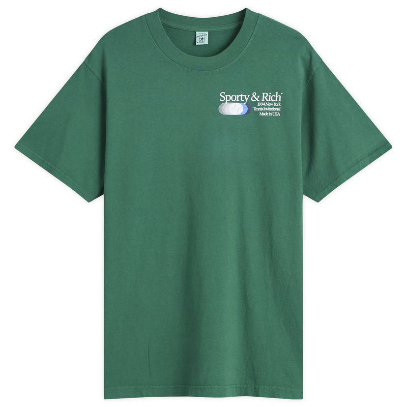 T-paita Sporty & Rich Invitational T-Shirt, Size Large Vihreä | TO043621168GR03
