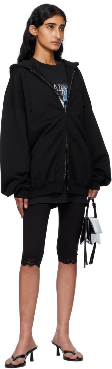Huppari VETEMENTS Vetements Oversized Zip-Up Hoodie Musta | UH76ZU100B, 3